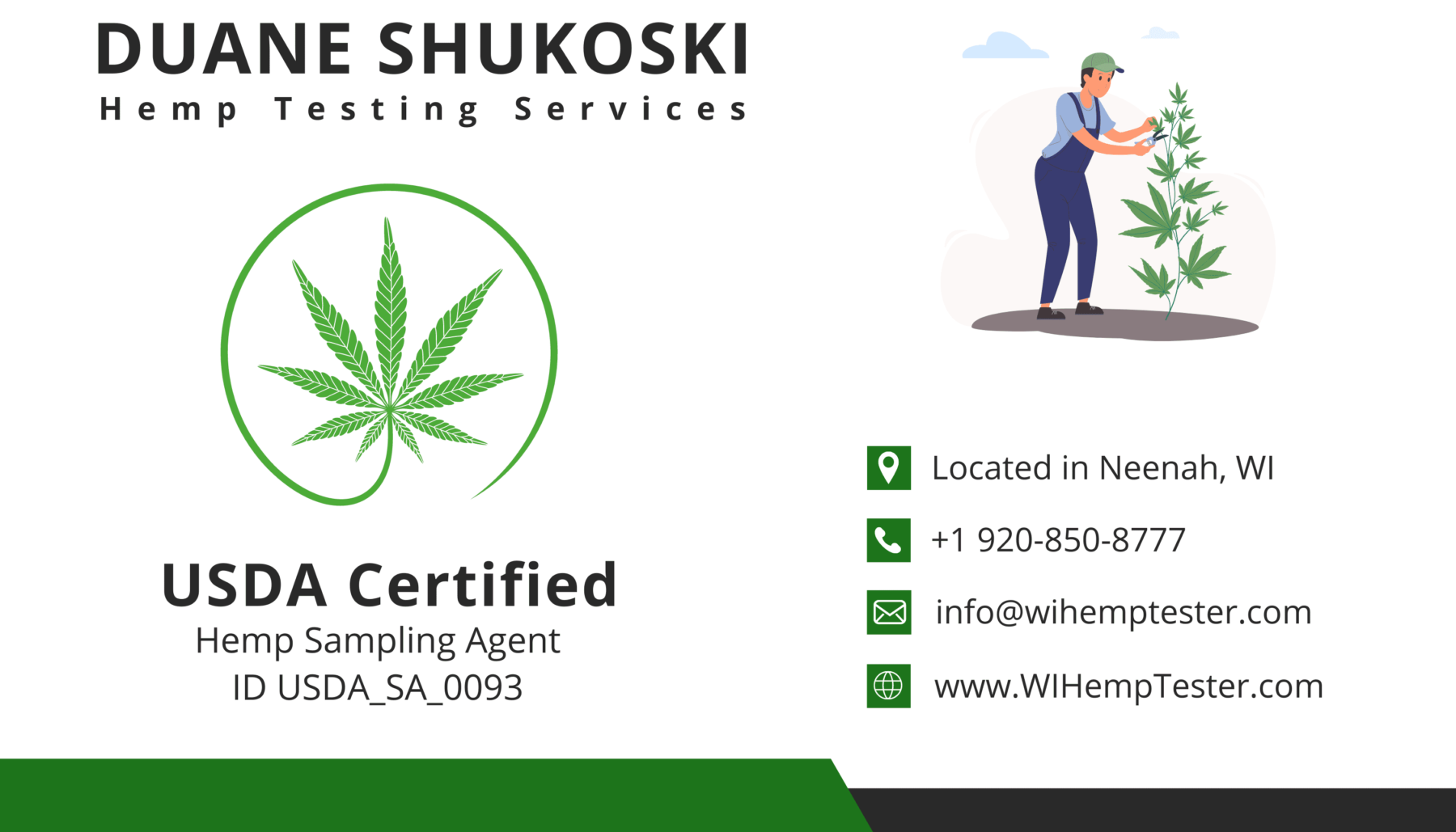 Business For Sale WI Hemp Tester / WI Hemp Sampler USDA Certified