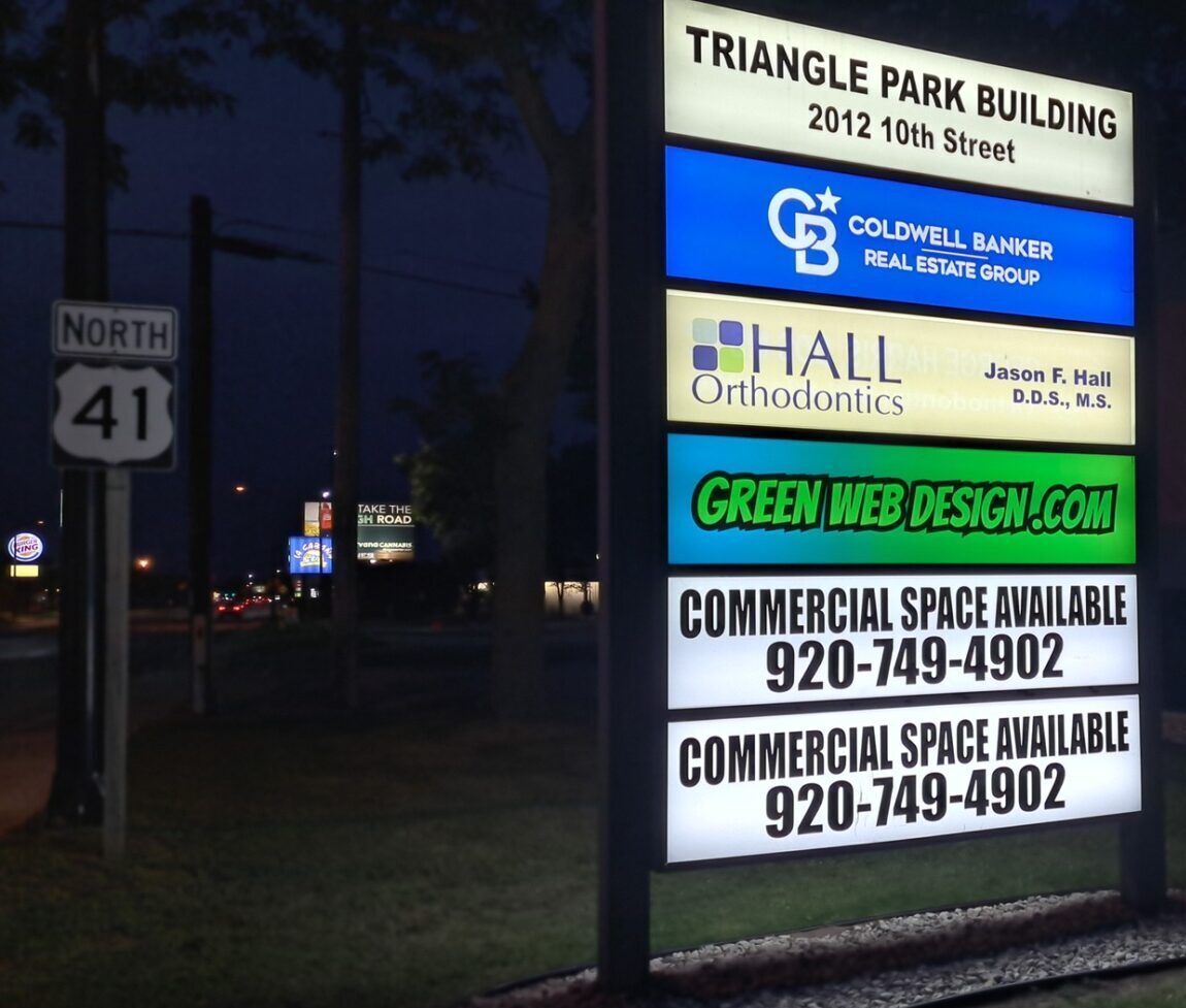 Green Web Design is Located in the Triangle Park Building at 2012 10th Street, Menominee, MI 49858