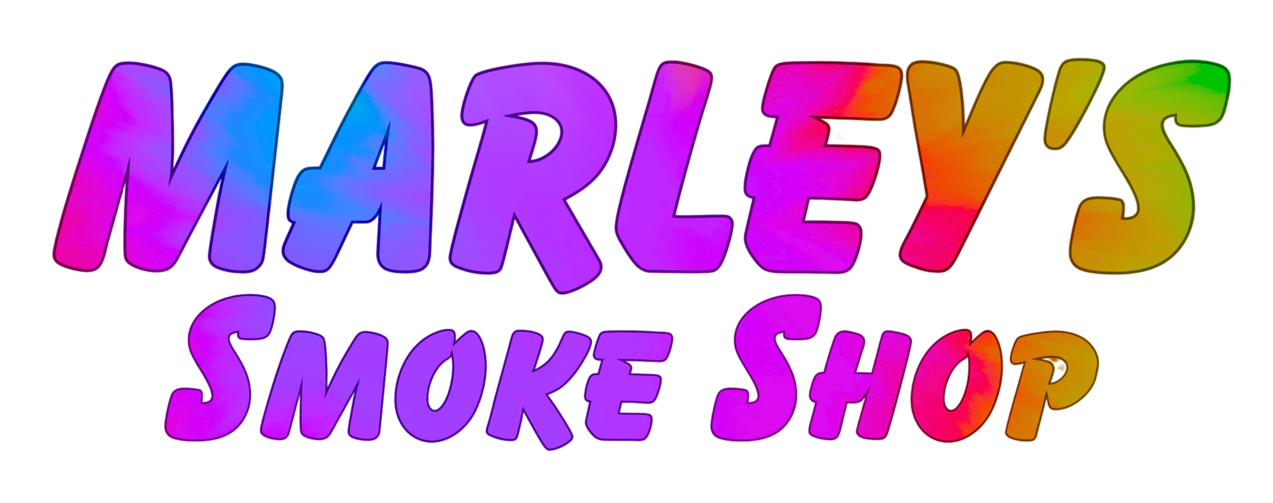 marley's smoke shop wordmark tie dye Logo